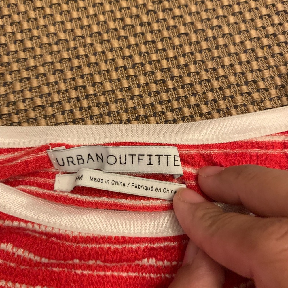 Red and white tank